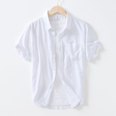 Men's Half Sleeve White Color Shirt. [Only Shirt]