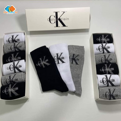 CK Long  Socks Combo Pack For Men's (6 Pair in 1 Box)