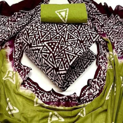 High Quality Mom  Batik Unstitched Three Pieces for Women