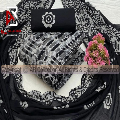 High Quality Mom  Batik Unstitched Three Pieces for Women