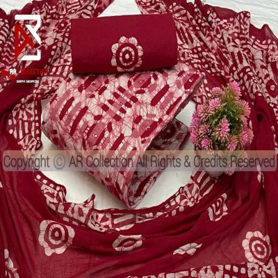 High Quality Mom  Batik Unstitched Three Pieces for Women
