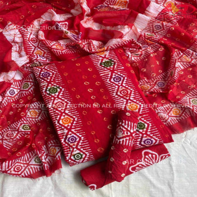 Qualityful Momtuli  Batik Unstitched Three Pieces for Women
