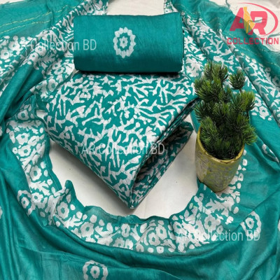 High Quality Mom  Batik Unstitched Three Pieces for Women