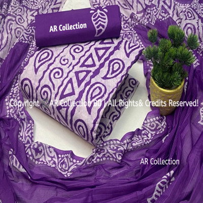 High Quality Mom  Batik Unstitched Three Pieces for Women