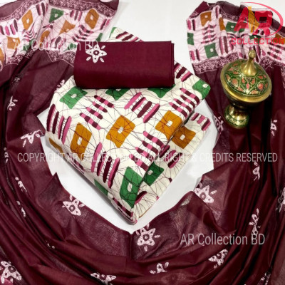 Qualityful Momtuli  Batik Unstitched Three Pieces for Women