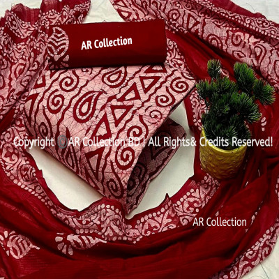 High Quality Mom  Batik Unstitched Three Pieces for Women