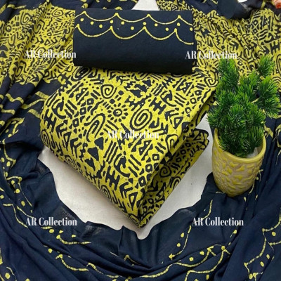 High Quality Mom  Batik Unstitched Three Pieces for Women