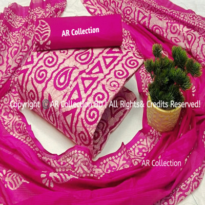 High Quality Mom  Batik Unstitched Three Pieces for Women