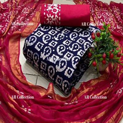 High Quality Mom  Batik Unstitched Three Pieces for Women
