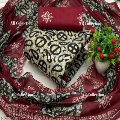 High Quality Mom  Batik Unstitched Three Pieces for Women