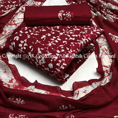 High Quality Mom  Batik Unstitched Three Pieces for Women