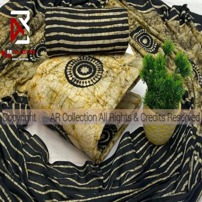 High Quality Mom  Batik Unstitched Three Pieces for Women
