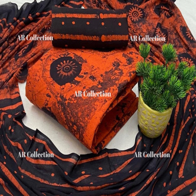 High Quality Mom  Batik Unstitched Three Pieces for Women
