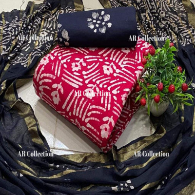 High Quality Mom  Batik Unstitched Three Pieces for Women