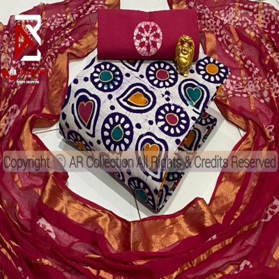 High Quality Mom  Batik Unstitched Three Pieces for Women