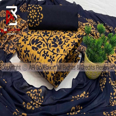 High Quality Mom  Batik Unstitched Three Pieces for Women