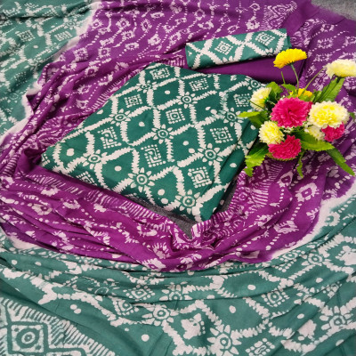 High Quality Momtuli  Batik Unstitched Three Pieces for Women