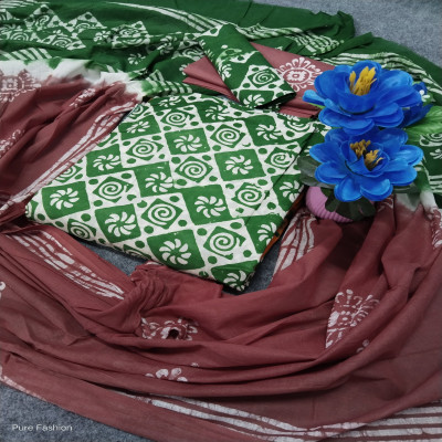 High Quality Mom  Batik Unstitched Three Pieces for Women