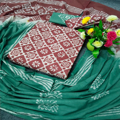 High Quality Mom  Batik Unstitched Three Pieces for Women