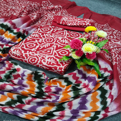 High Quality Mom  Batik Unstitched Three Pieces for Women
