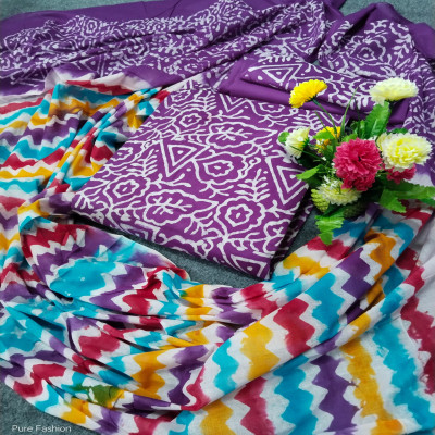 High Quality Mom  Batik Unstitched Three Pieces for Women