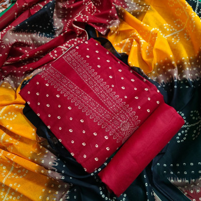 Premuim Quality Kashmiri Cotton Printed Unstitched Three Pieces for Women