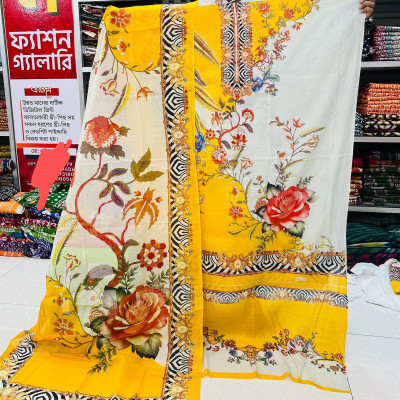 New Arrival – Pure Kashmiri Cotton Three Piece for Women