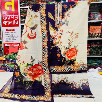 New Arrival – Pure Kashmiri Cotton Three Piece for Women