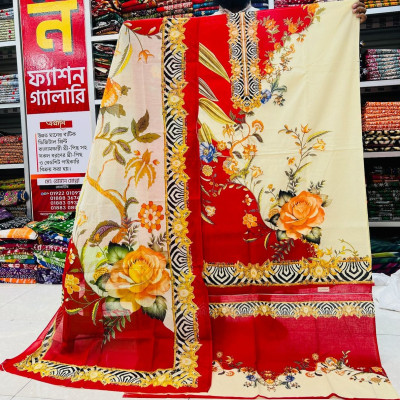 New Arrival – Pure Kashmiri Cotton Three Piece for Women