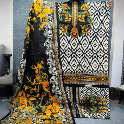 New Arrival – Pure Kashmiri Cotton Three Piece for Women