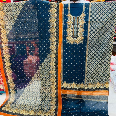 New Arrival – Pure Kashmiri Cotton Three Piece for Women