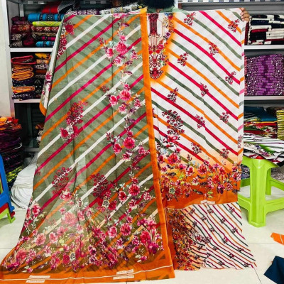New Kashmiri Cotton Three Piece – Unstitched Dress