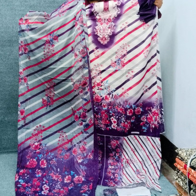 New Kashmiri Cotton Three Piece – Unstitched Dress