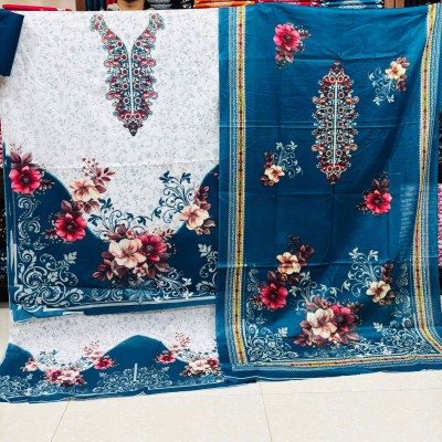 New Kashmiri Cotton Three Piece – Unstitched Dress