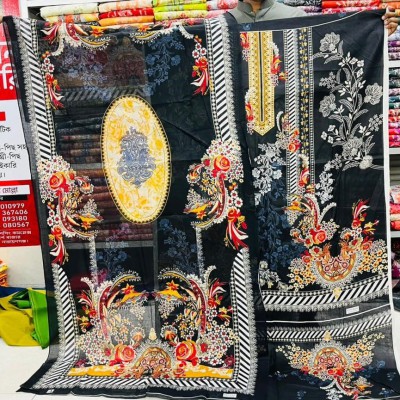 New Kashmiri Cotton Three Piece For Women