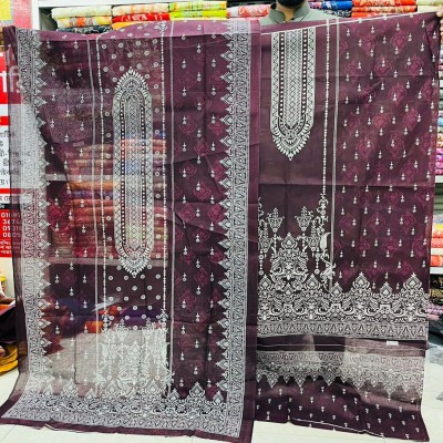 New Kashmiri Cotton Three Piece For Women