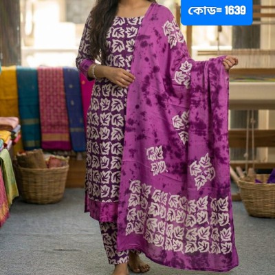 Qualityful  Batik Unstitched Three Pieces for Women