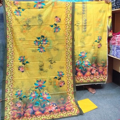 100% Cotton, Ari Digital Printed Three Piece For Women