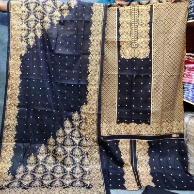 New Kashmiri Cotton Three Piece – Unstitched Dress