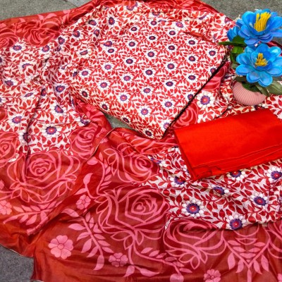 New 100% Cotton Three Piece for Women – Unstitched Dress