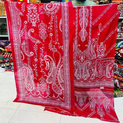 New Kalamkari 100% Cotton Three Piece For Women