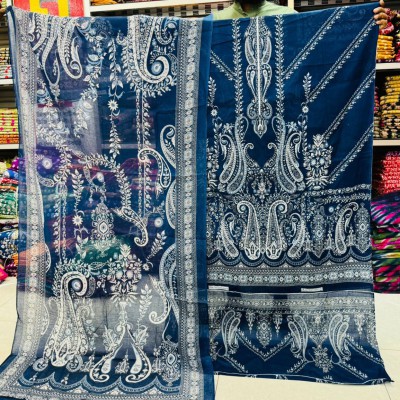 New Kalamkari 100% Cotton Three Piece For Women