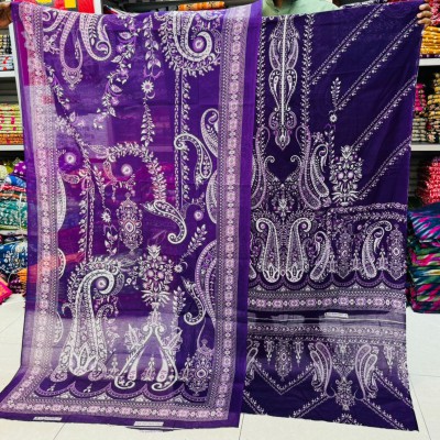 New Kalamkari 100% Cotton Three Piece For Women