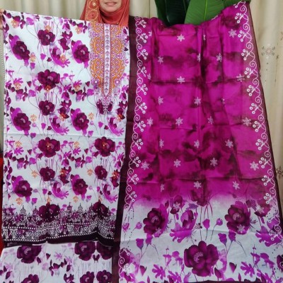 New Kalamkari 100% Cotton Three Piece For Women