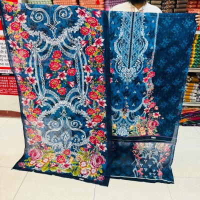 New Kalamkari 100% Cotton Three Piece For Women