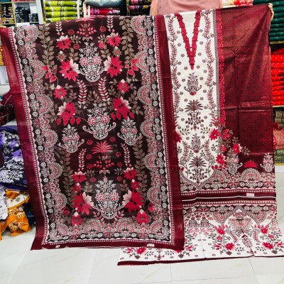 New Kalamkari 100% Cotton Three Piece For Women