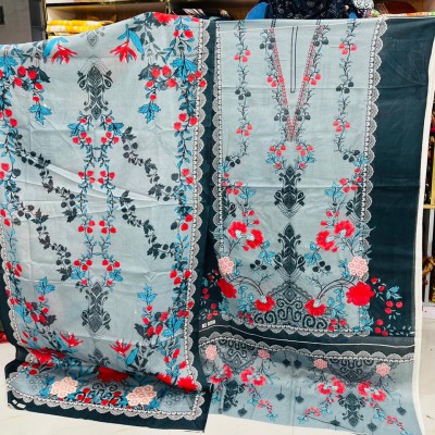 New Kalamkari 100% Cotton Three Piece For Women