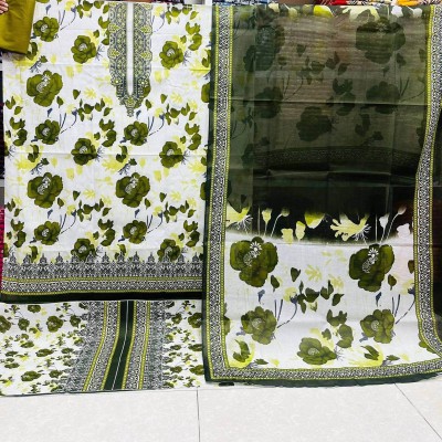 New Kalamkari 100% Cotton Three Piece For Women