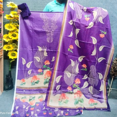 100% Cotton, Kashmiri Three-piece for Women