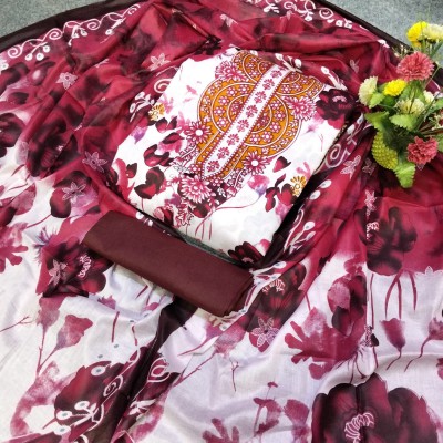 New Kalamkari 100% Cotton Three Piece For Women